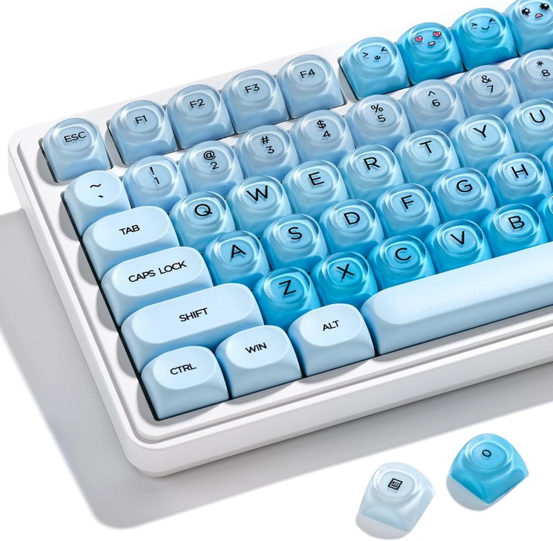 OHY PBT Keycaps, XVX Blue Jelly HOA Profile Key Cap, 132-Key Cute Custom Keycaps (for Mechanical Keyboards with Cherry/Gateron MX Switches)-Uyuni Dreams(ONLY KEYCAPS) - Image 1